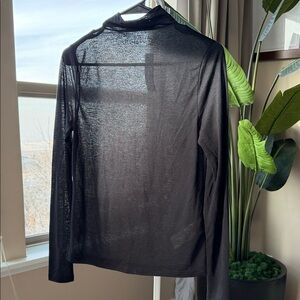 Abercrombie Black Sheer Top